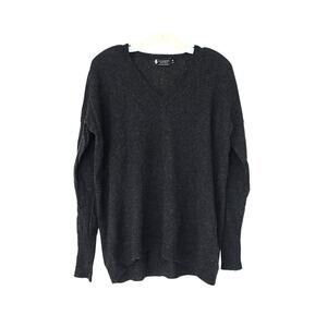 CASHMERE BOUTIQUE Cashmere Boyfriend Pullover Sweater - Charcoal - M
